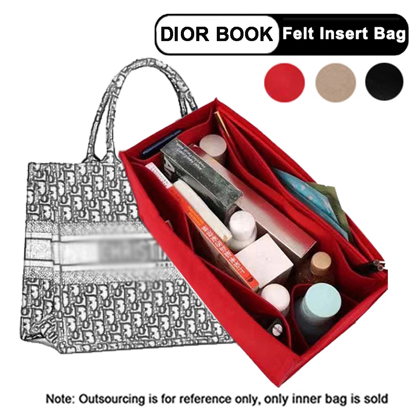 Skincare Dior - Felt ผ้าใส่กระเป๋าเหมาะกับ BOOK TOTE แต่งหน้ากระเป๋าถือกระเป๋าเดินทางด้านในกระเป๋าเครื่องสําอางกระเป๋าแม่ Fit
