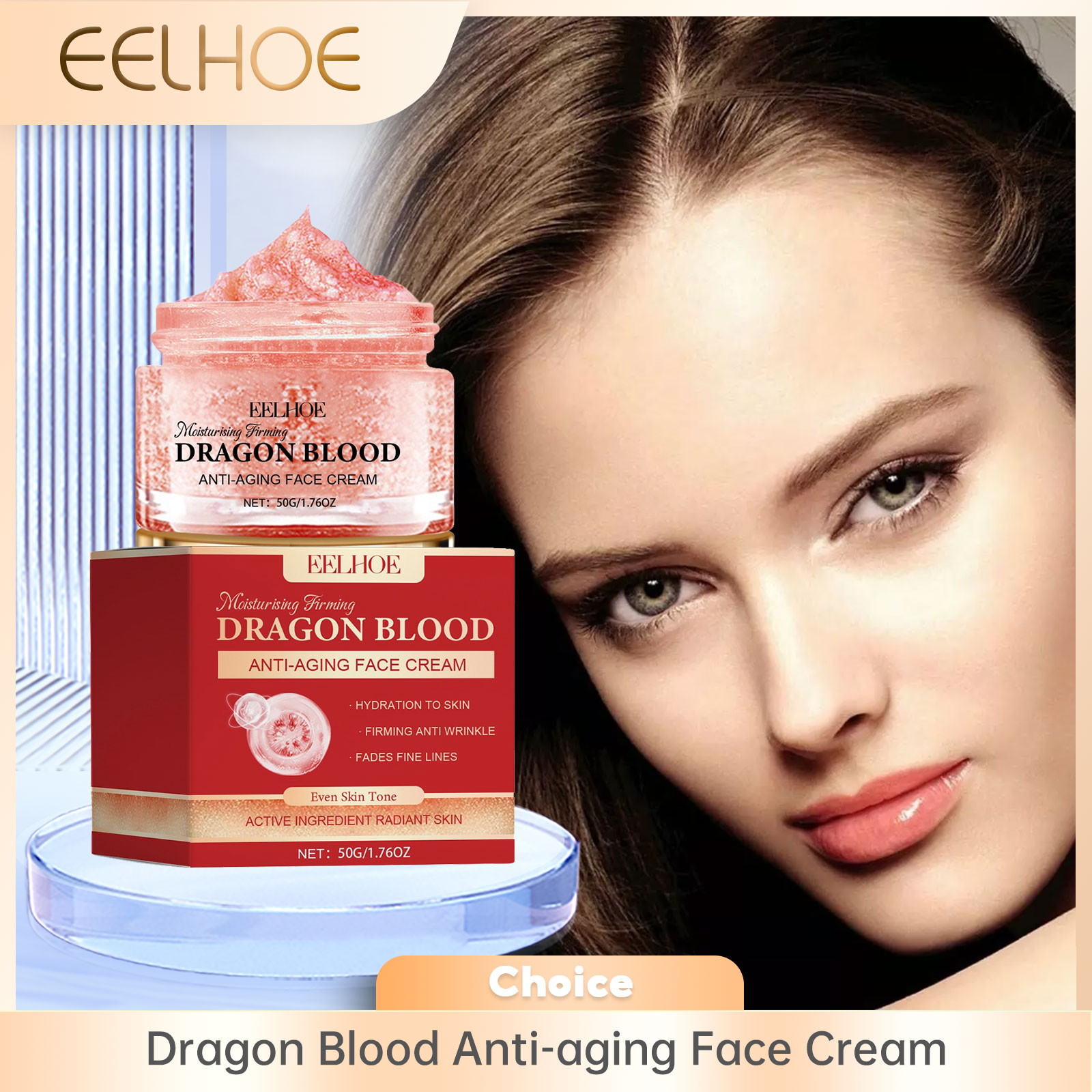 Skincare Retinol - EELHOE Dragon Blood Face ครีมรูขุมขนหดตัว Facial