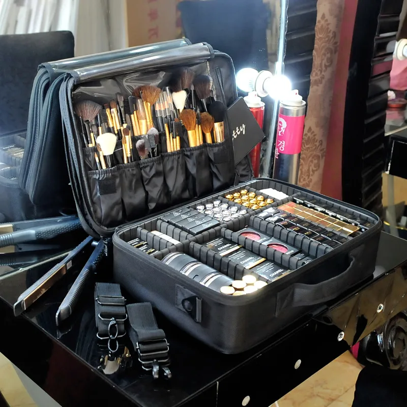 Skincare Dior - ใหม่ผู้หญิงกระเป๋าเครื่องสําอาง Travel แต่งหน้า Professional Make Up