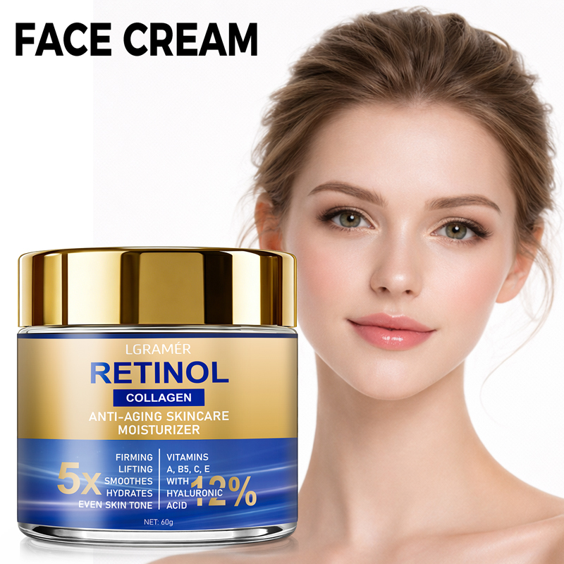 Skincare Retinol - ครีมบำรุงผิวหน้าเรตินอลครีมลดริ้วรอยคอลลาเจนครีมกรดไฮยาลูโรนิก 30 ก/60 ก. ผลิตภัณฑ์ดูแลผิวเครื่องสำอางสำหรับผู้หญิงและผู้ชาย