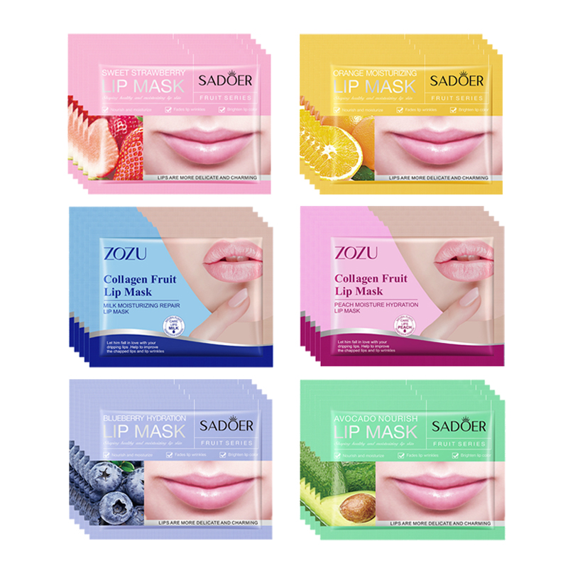 Skincare Omg - 30pcs ผลไม้ Lip Mask Moisturizing Collagen