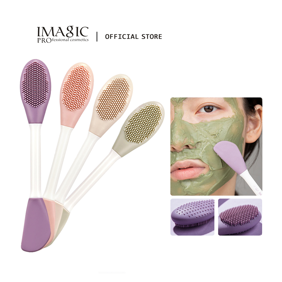 Skincare Skintific - IMAGIC ซิลิโคนทําความสะอาดผิวหน้า & แปรงมาส์ก 2 In1