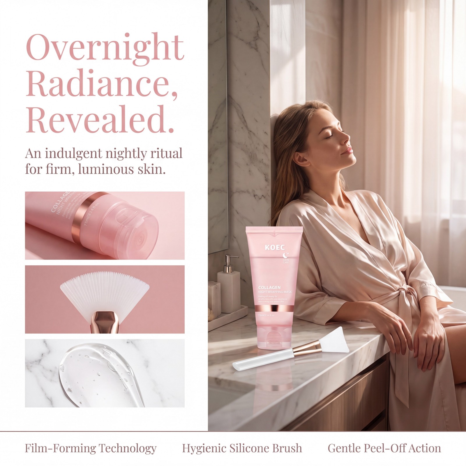 มาส์กคอลลาเจนแบบลอกออกสำหรับกล - Skincare Omg บทวิจารณ์และราคา