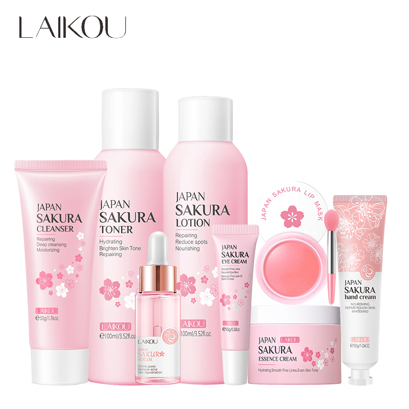 Laikou ชุดดูแลผิวหน้าซากุระ8ชิ - Skincare Niacinamide บทวิจารณ์และราคา